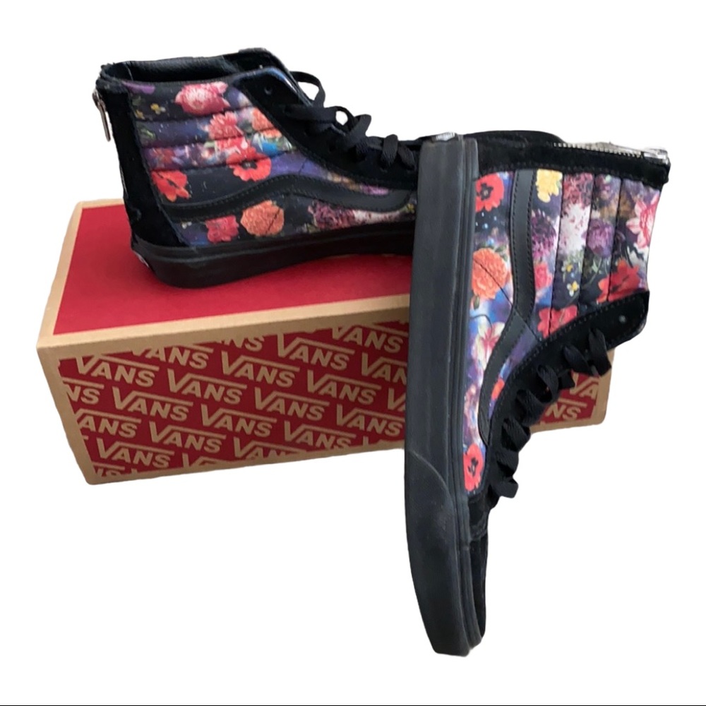 Vans Galaxy Floral High Top Floral Sneakers